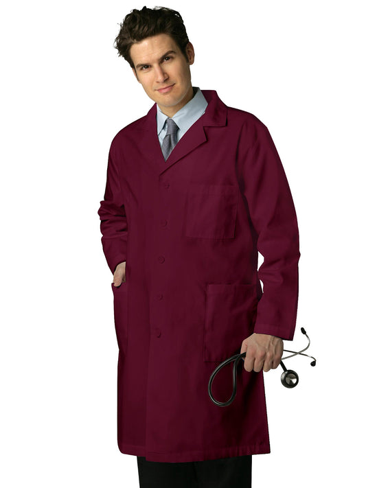 Unisex Five-Pocket 39" Lab Coat - 803 - Burgundy