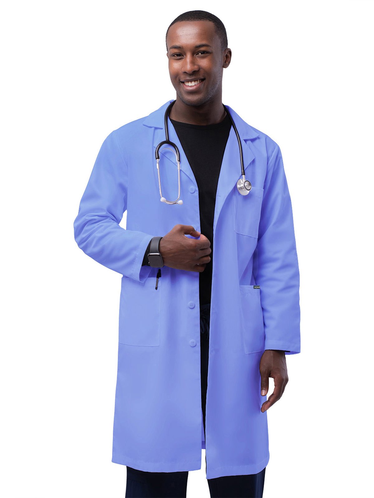 Unisex Five-Pocket 39" Lab Coat - 803 - Ceil Blue