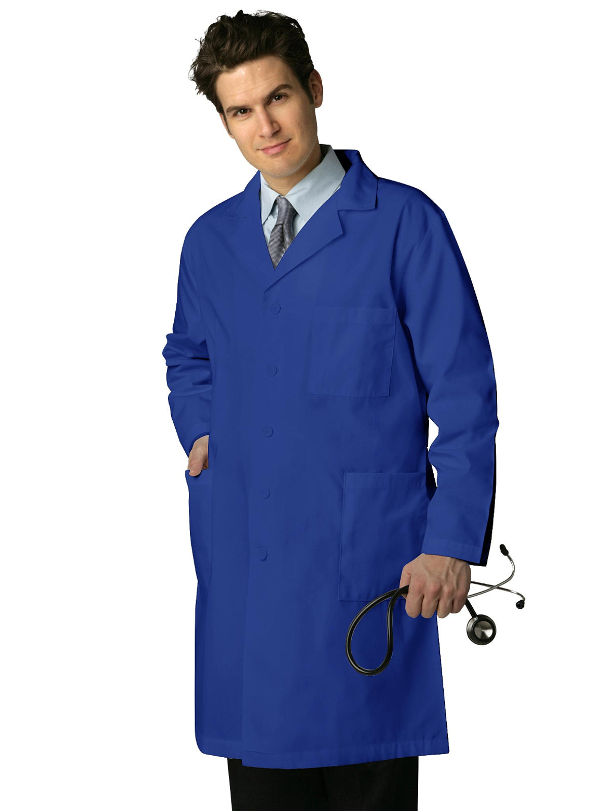 Unisex Five-Pocket 39" Lab Coat - 803 - Royal Blue