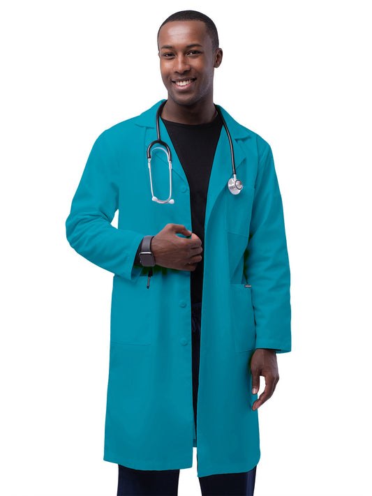 Unisex Five-Pocket 39" Lab Coat - 803 - Teal Blue