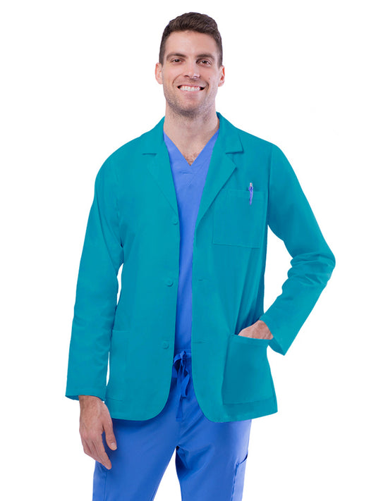 Unisex Three-Pocket 31" Consultation Lab Coat - 805 - Teal Blue