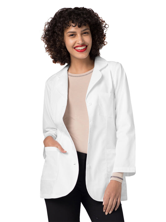 Women's Three-Pocket 30" Princess Cut Consultation Lab Coat - 806 - White