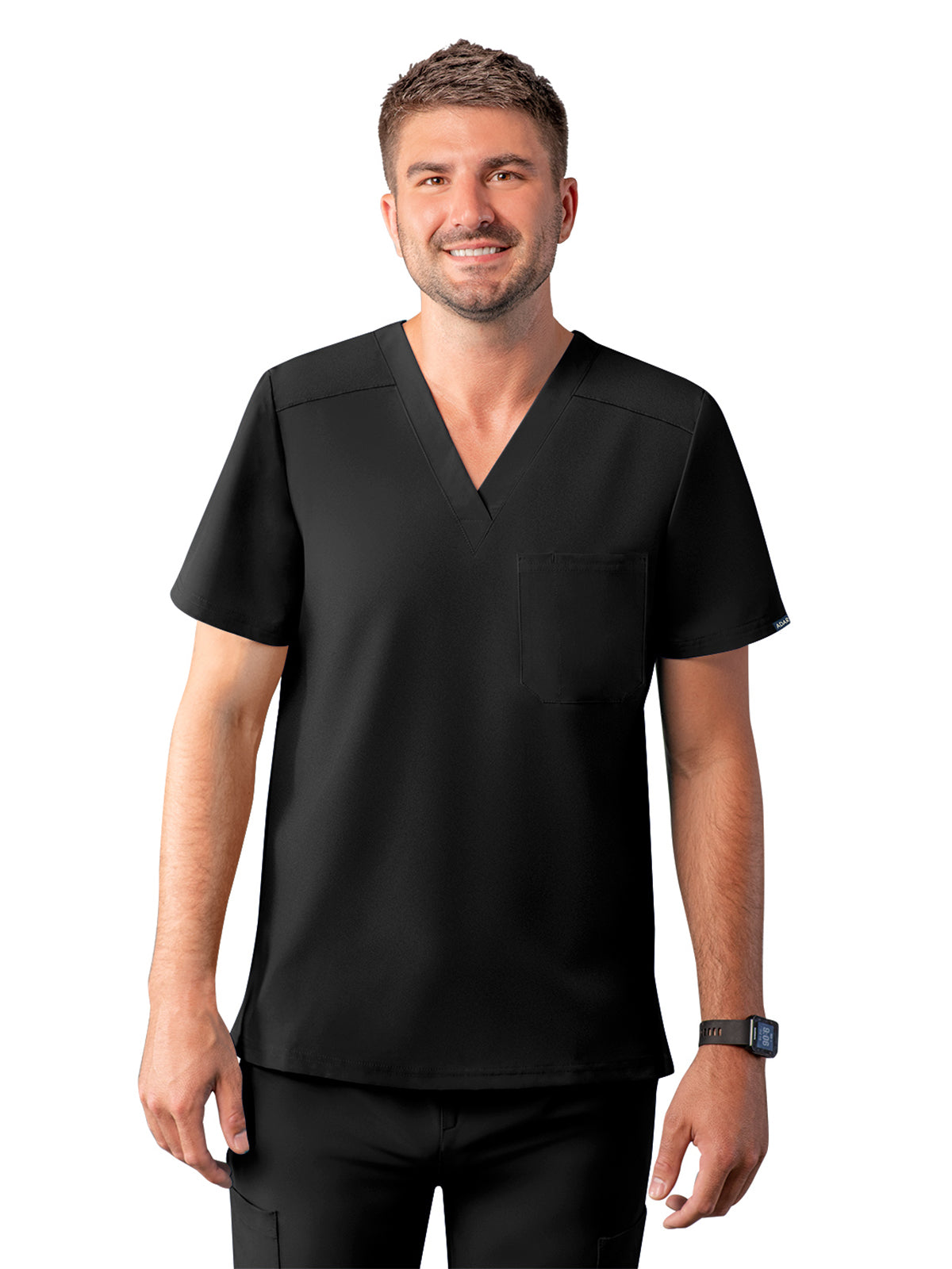 Men's V-Neck Top - A6006 - Black