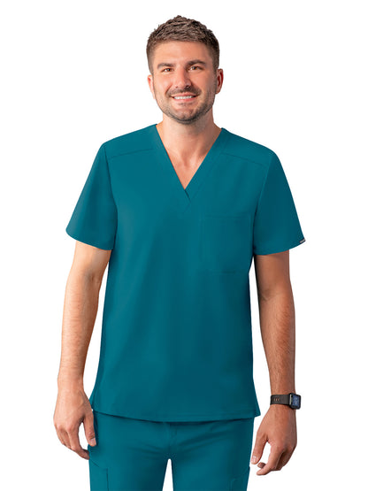 Men's V-Neck Top - A6006 - Caribbean Blue