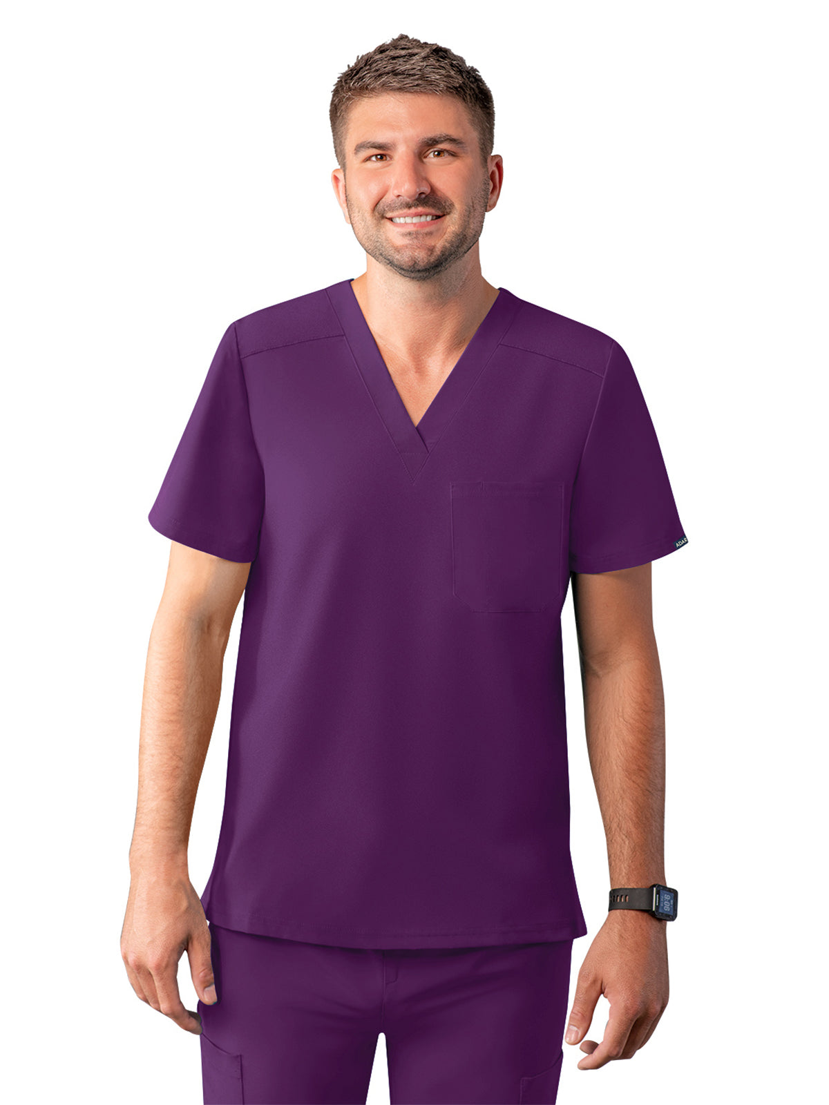 Men's V-Neck Top - A6006 - Eggplant