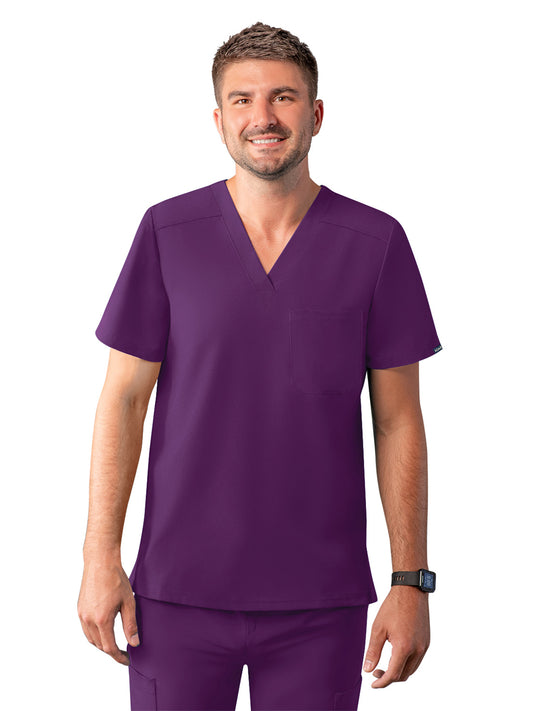 Men's V-Neck Top - A6006 - Eggplant