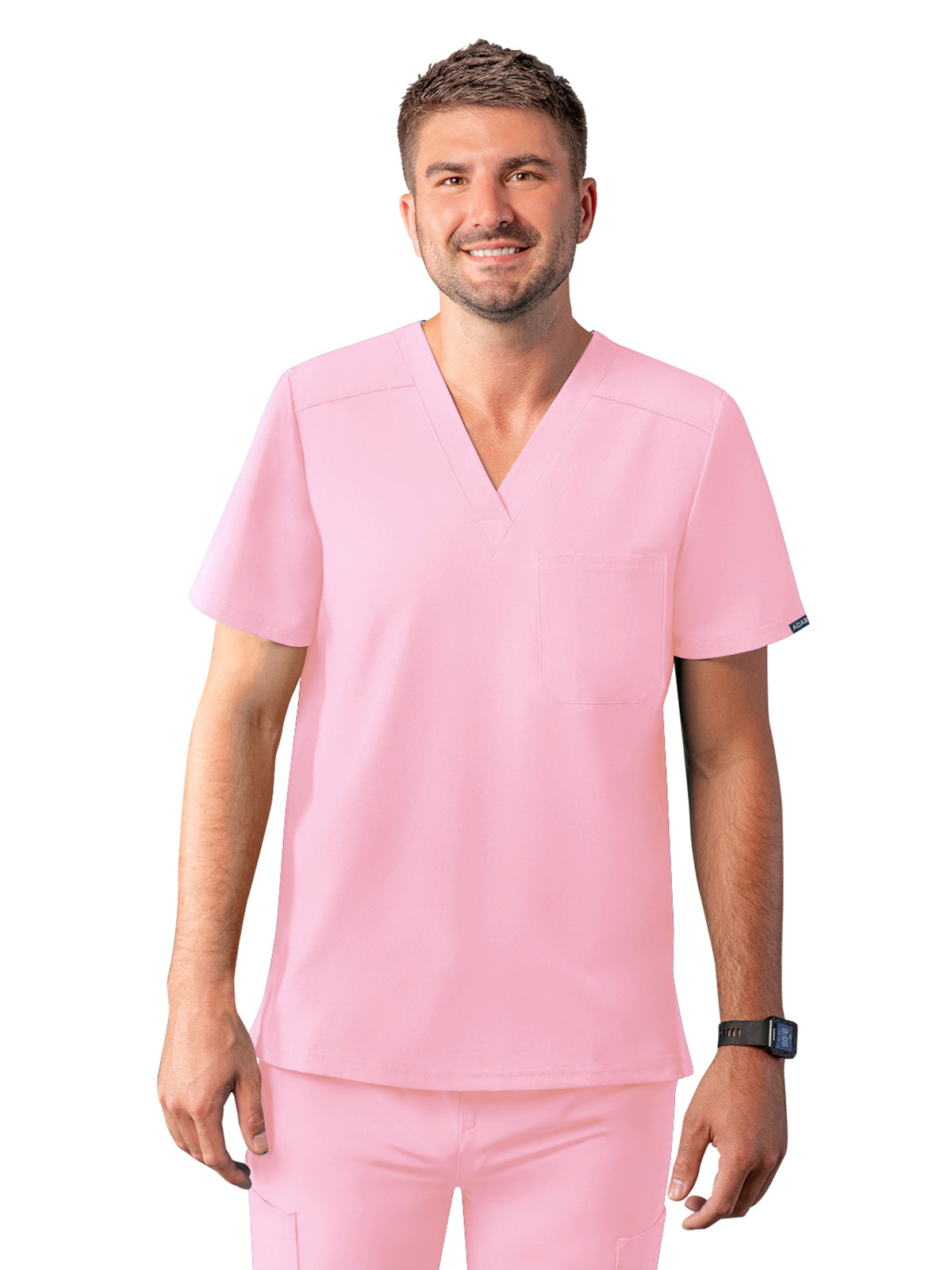 Men's V-Neck Top - A6006 - Soft Pink