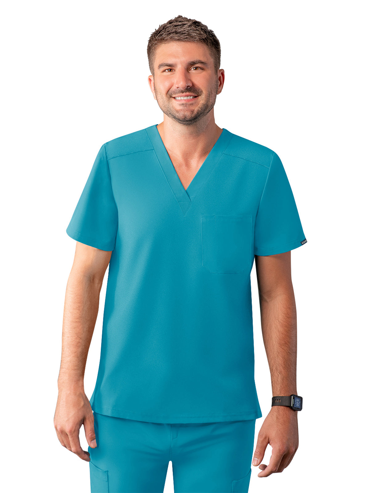 Men's V-Neck Top - A6006 - Teal Blue