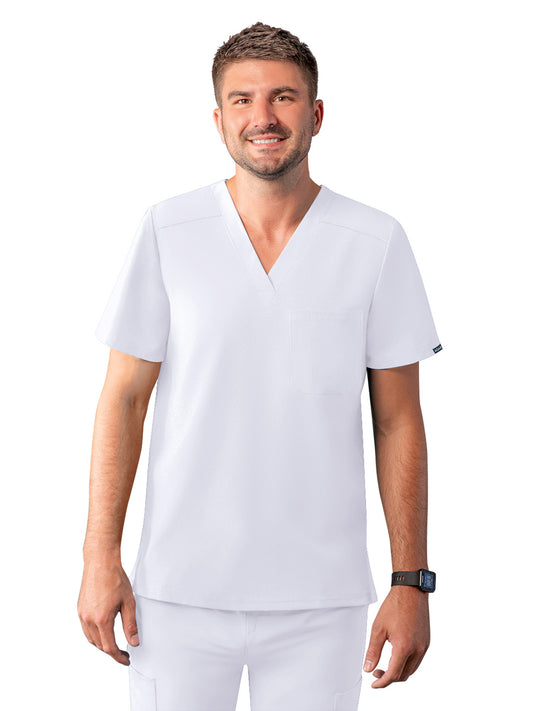 Men's V-Neck Top - A6006 - White