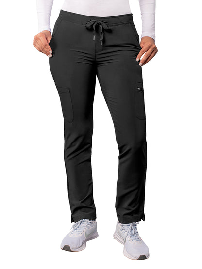 Women's Drawstring Cargo Pant - A6104 - Black