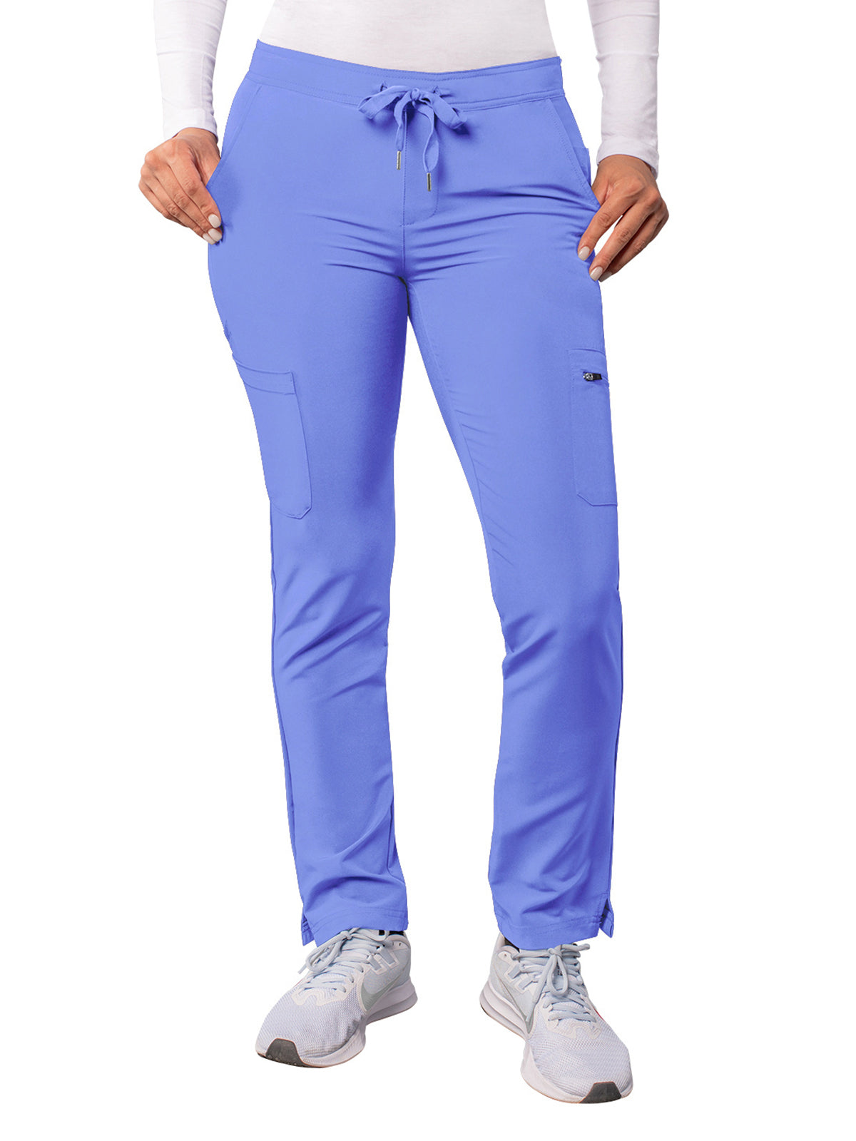 Women's Drawstring Cargo Pant - A6104 - Ceil Blue