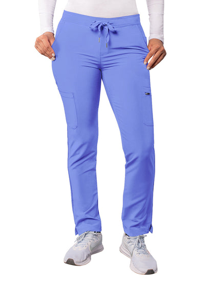 Women's Drawstring Cargo Pant - A6104 - Ceil Blue