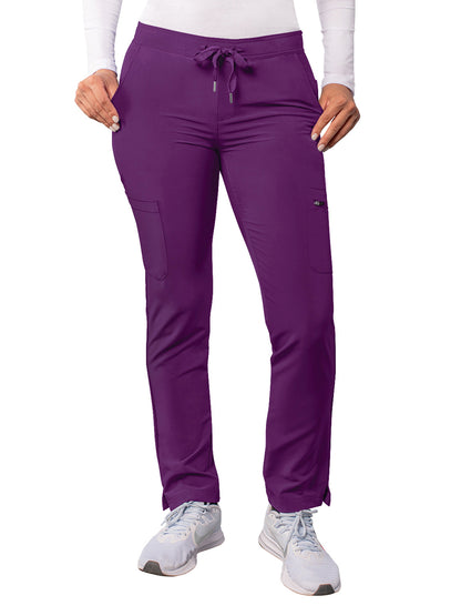 Women's Drawstring Cargo Pant - A6104 - Eggplant