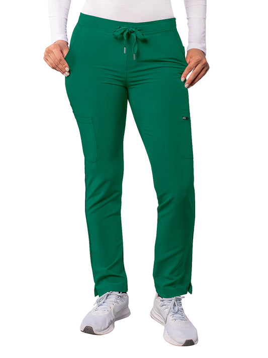 Women's Drawstring Cargo Pant - A6104 - Hunter Green