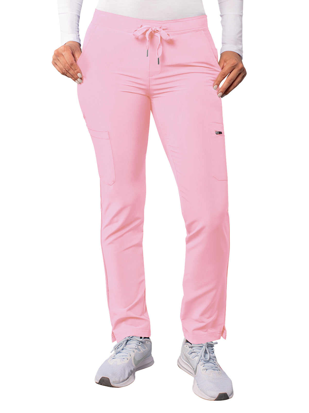 Women's Drawstring Cargo Pant - A6104 - Soft Pink