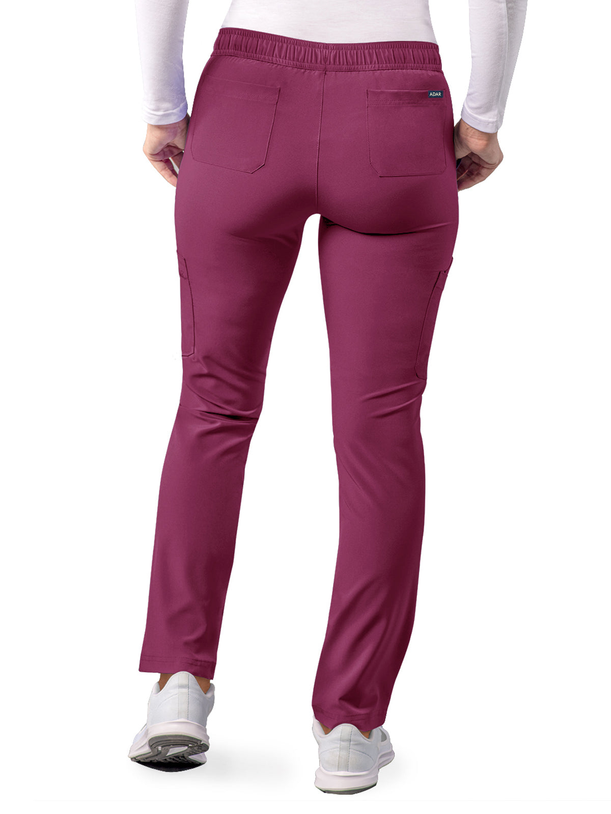 Women's Drawstring Cargo Pant - A6104 - Wine