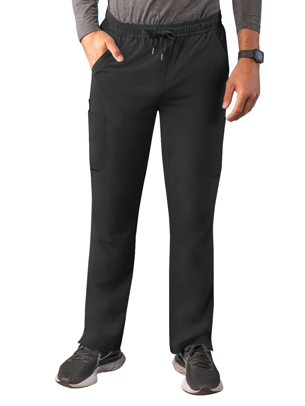 Men's Drawstring Cargo Pant - A6106 - Black