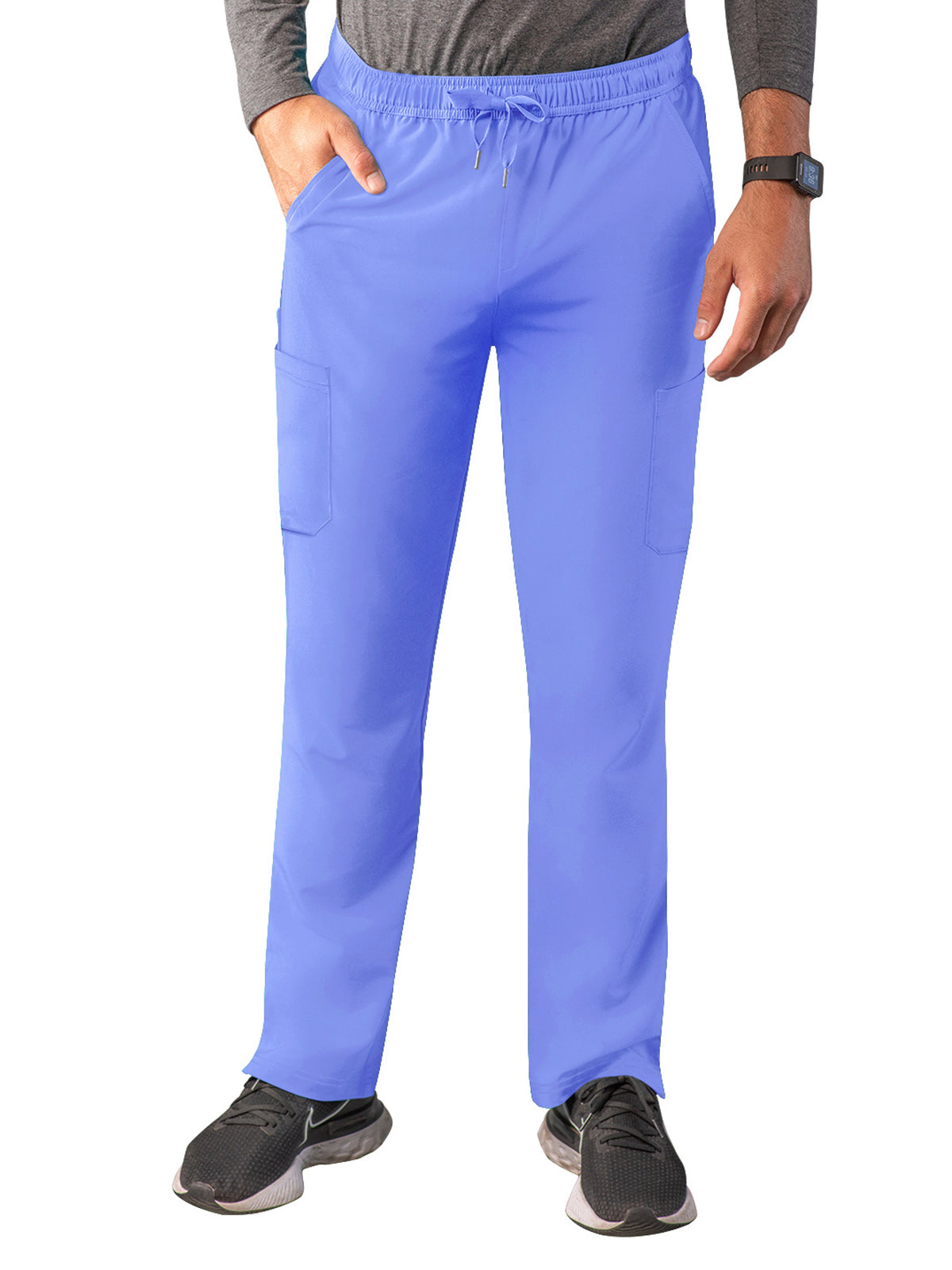 Men's Drawstring Cargo Pant - A6106 - Ceil Blue