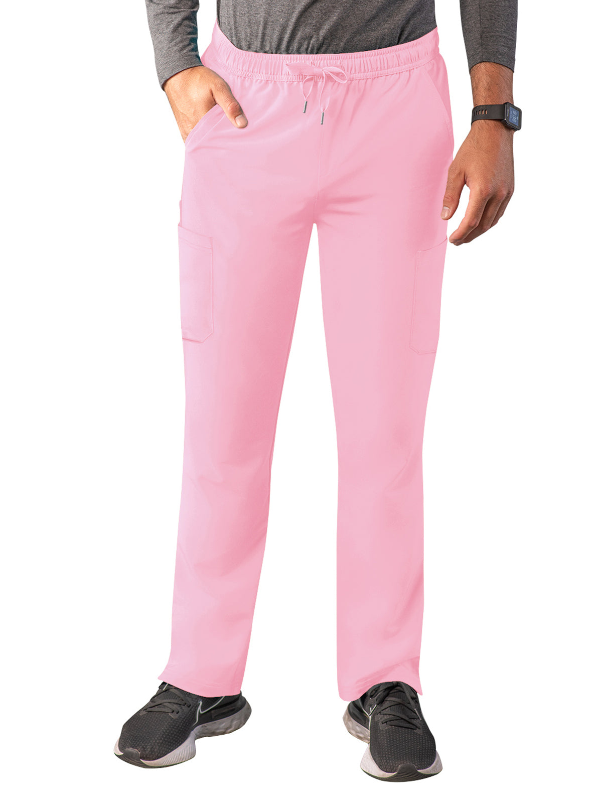 Men's Drawstring Cargo Pant - A6106 - Soft Pink