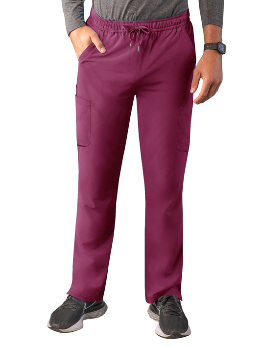 Men's Drawstring Cargo Pant - A6106 - Wine