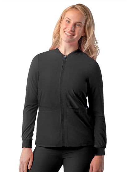 Women's Double Layer Bomber Jacket - A6200 - Black