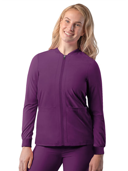 Women's Double Layer Bomber Jacket - A6200 - Eggplant