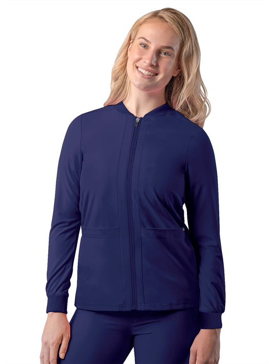 Women's Double Layer Bomber Jacket - A6200 - Navy