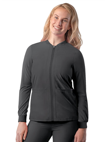 Women's Double Layer Bomber Jacket - A6200 - Pewter