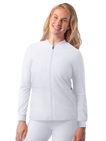 Women's Double Layer Bomber Jacket - A6200 - White