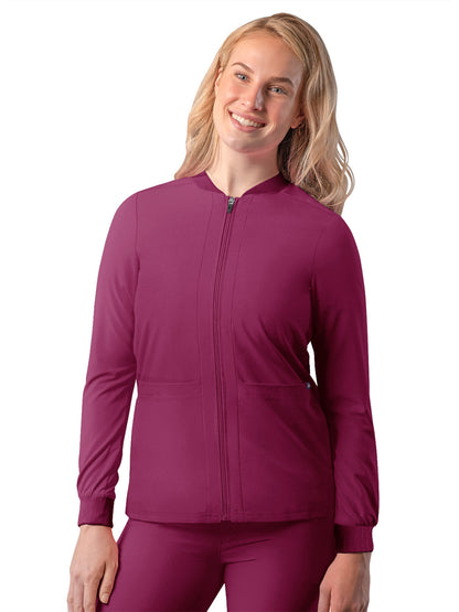 Women's Double Layer Bomber Jacket - A6200 - Wine