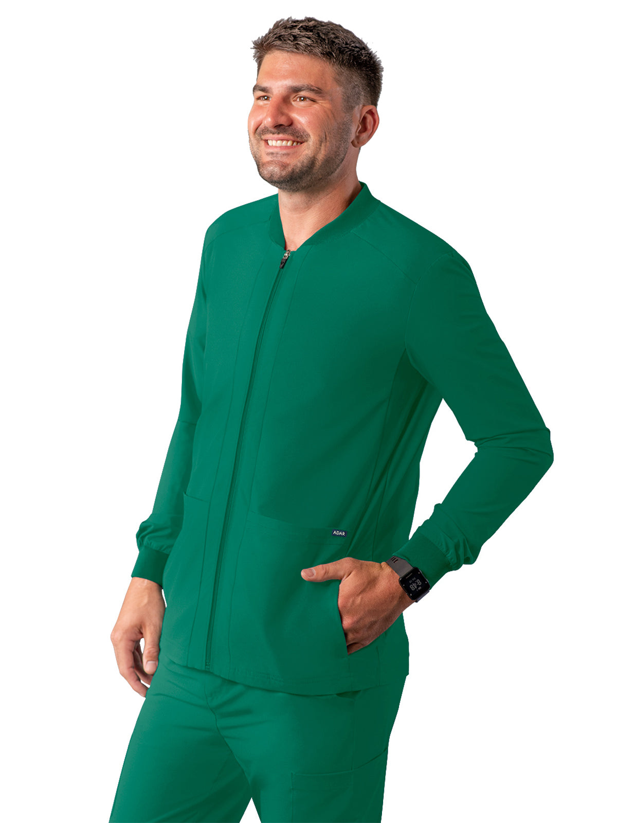 Men's Double Layer Bomber Jacket - A6206 - Hunter Green