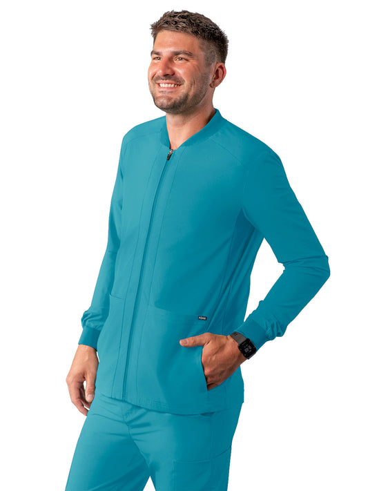 Men's Double Layer Bomber Jacket - A6206 - Teal Blue