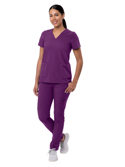 Women's Easy Movement Scrub Set - A9200 - Eggplant