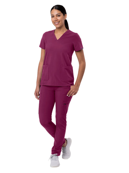 Women's Easy Movement Scrub Set - A9200 - Wine