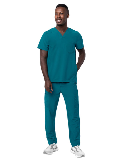 Men's Cargo Scrub Set - A9800 - Caribbean Blue