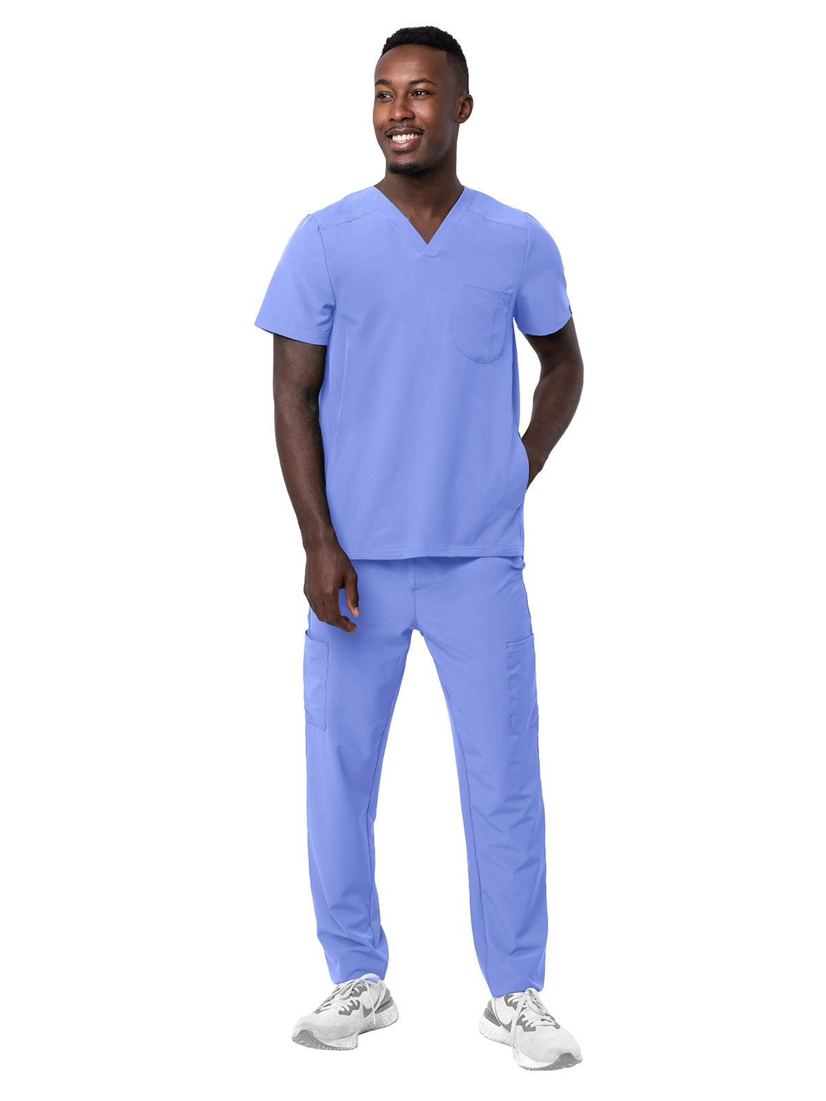 Men's Cargo Scrub Set - A9800 - Ceil Blue