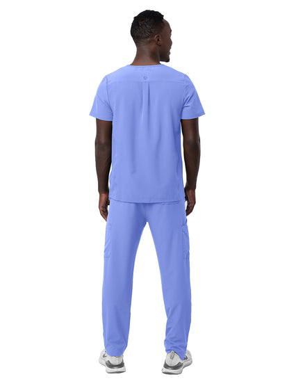 Men's Cargo Scrub Set - A9800 - Ceil Blue