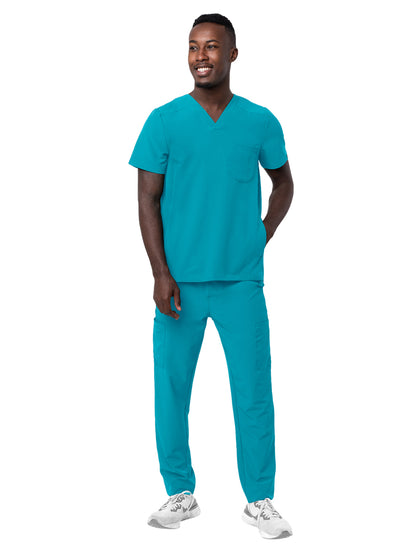 Men's Cargo Scrub Set - A9800 - Teal Blue