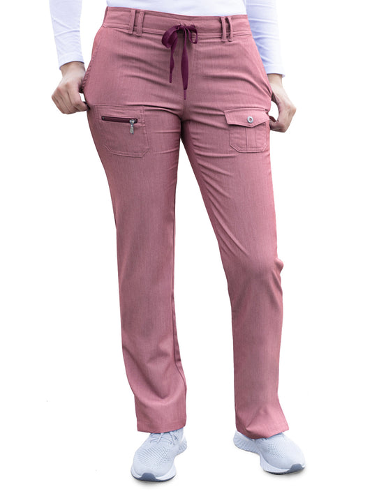 Women's Slim Fit Pant - P4100 - Heather Wine