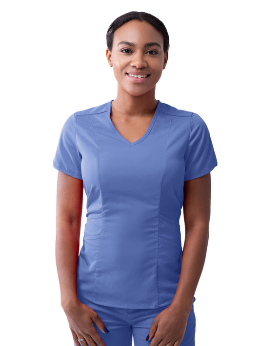 Women's V-Neck Top - P7002 - Ceil Blue