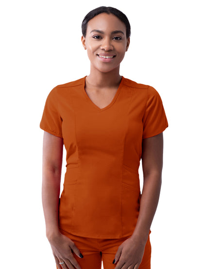 Women's V-Neck Top - P7002 - Cinnamon