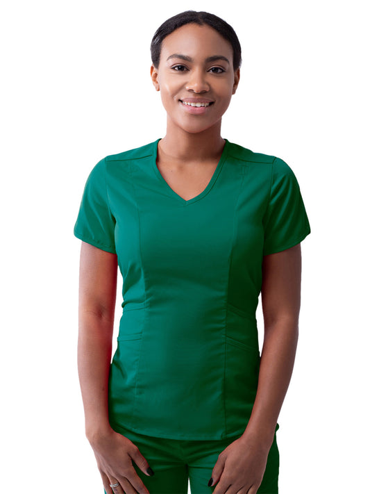 Women's V-Neck Top - P7002 - Hunter Green