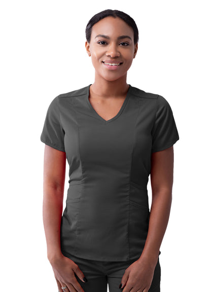 Women's V-Neck Top - P7002 - Pewter