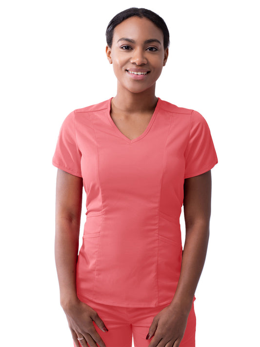 Women's V-Neck Top - P7002 - Rapture Rose