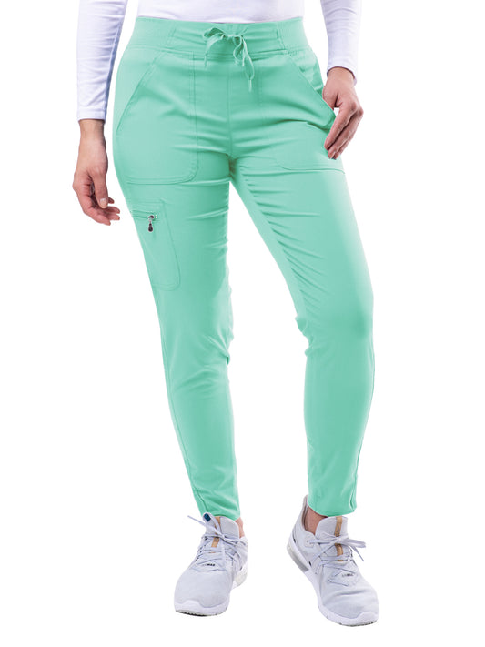 Women's Yoga Jogger Scrub Pant - P7104 - Aquamarine