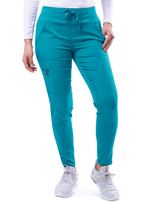 Women's Yoga Jogger Scrub Pant - P7104 - Teal Blue