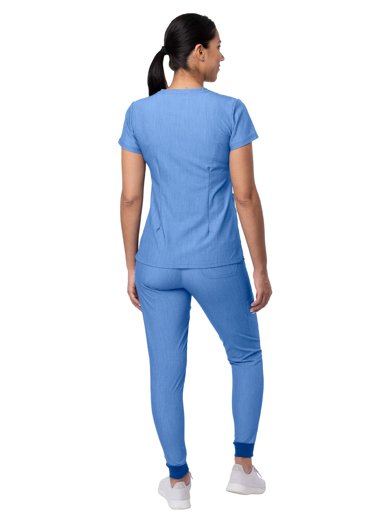 Women's Movement Booster Jogger Scrub Set - P9400 - Heather French Blue