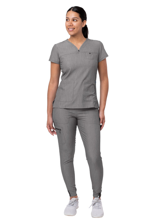 Women's Movement Booster Jogger Scrub Set - P9400 - Heather Grey