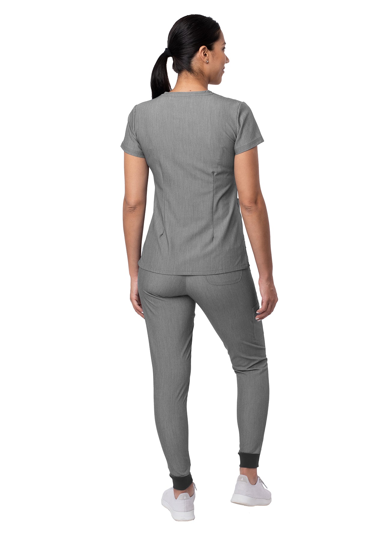 Women's Movement Booster Jogger Scrub Set - P9400 - Heather Grey