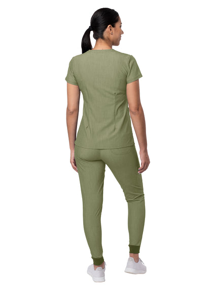 Women's Movement Booster Jogger Scrub Set - P9400 - Heather Olive